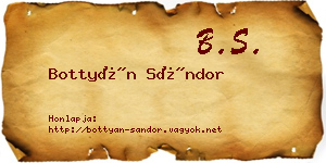 Bottyán Sándor névjegykártya