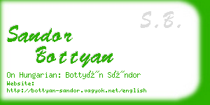 sandor bottyan business card